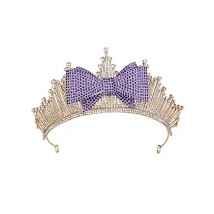 Posrebrzana korona ze stopu króla dla panny młodej na bal