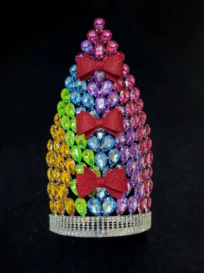 Wysoka korona dla dziewcząt Miss World Tiara Queen Pageant Crown